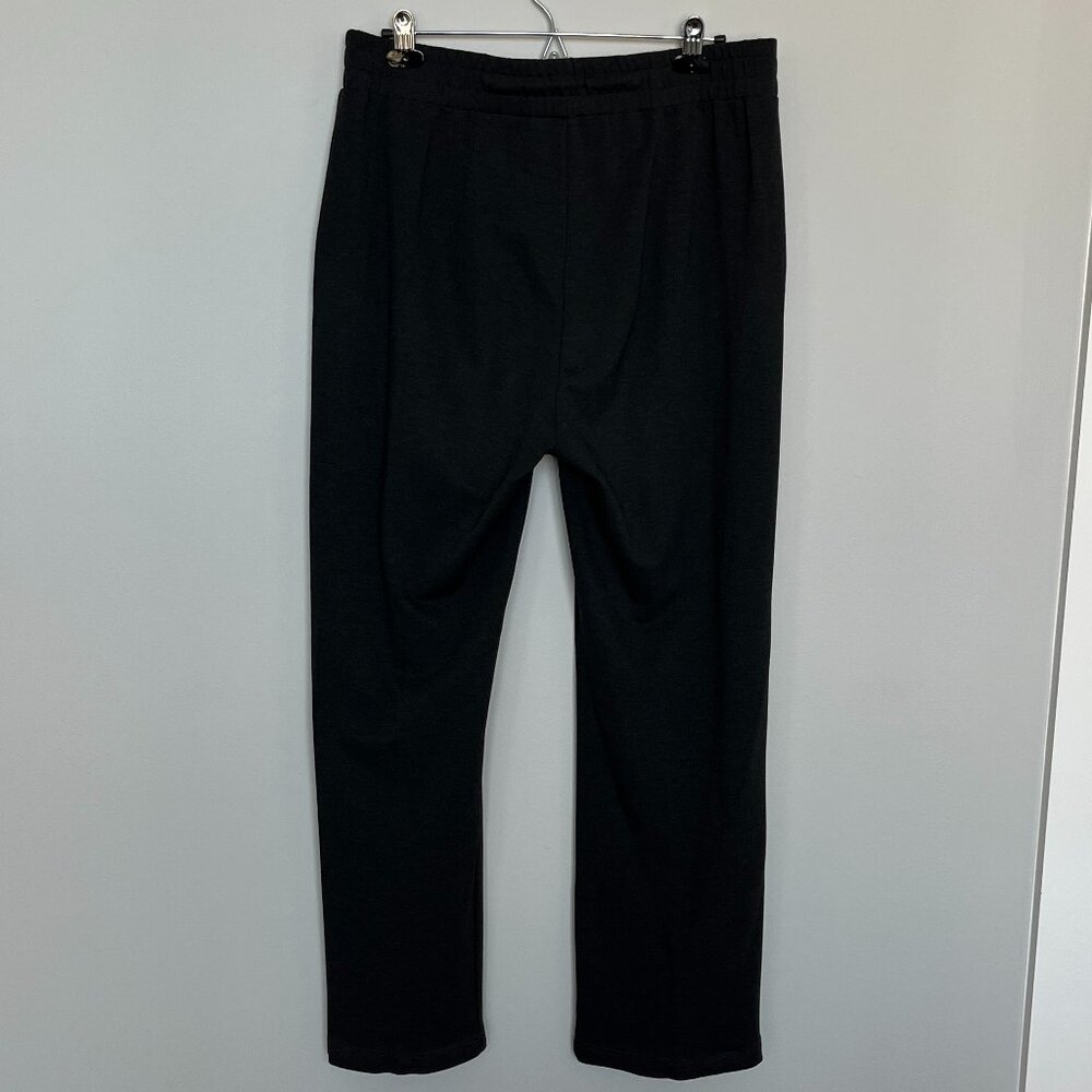 Loft Dark Gray Straight Leg Pull-on Pants L